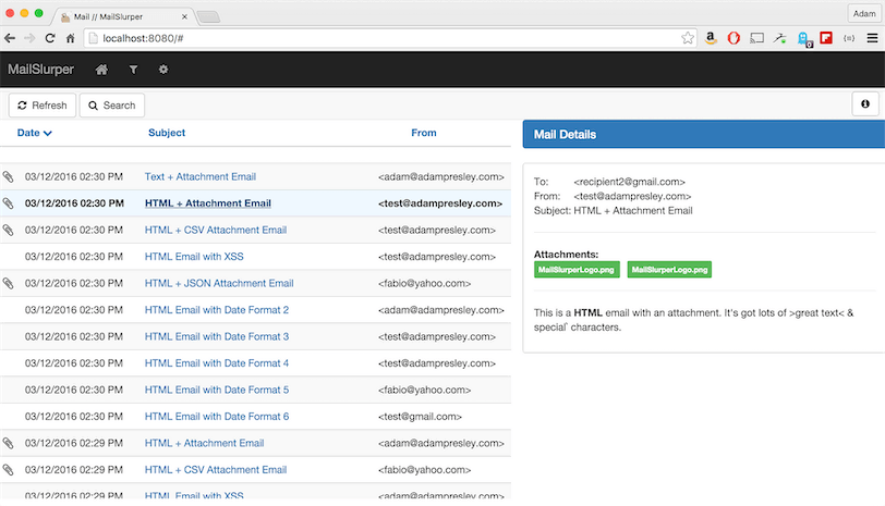 MailSlurper Email Testing