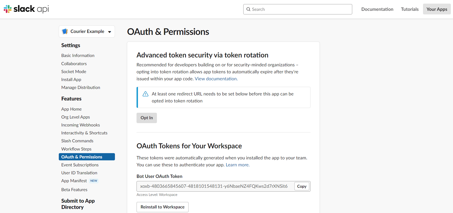 slack-app-oath-token