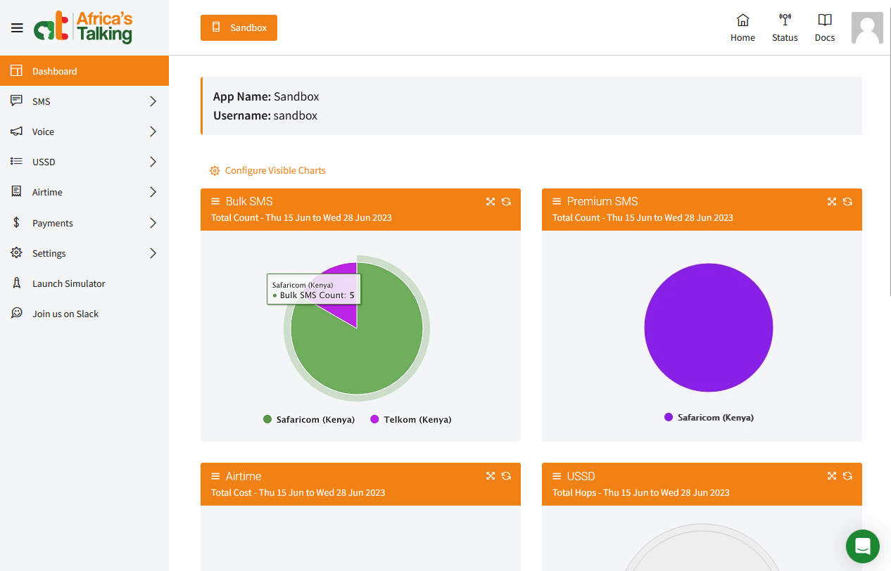 Screenshot of Africa’s Talking’s sandbox