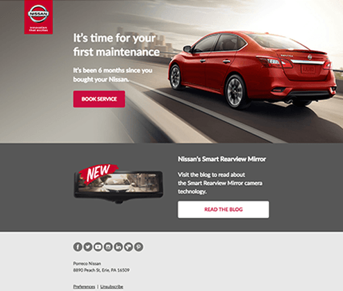 Favorite Email Templates Nissan Reminder