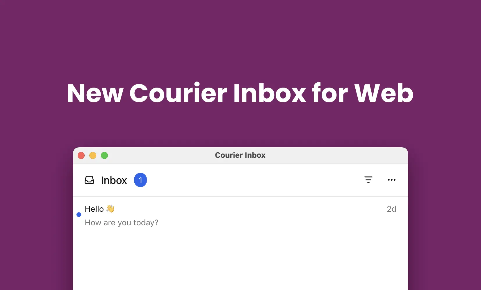 New Courier Inbox Launch hero