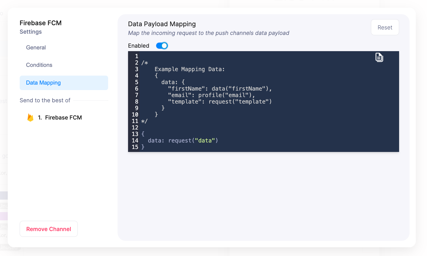 Data mapping enabled